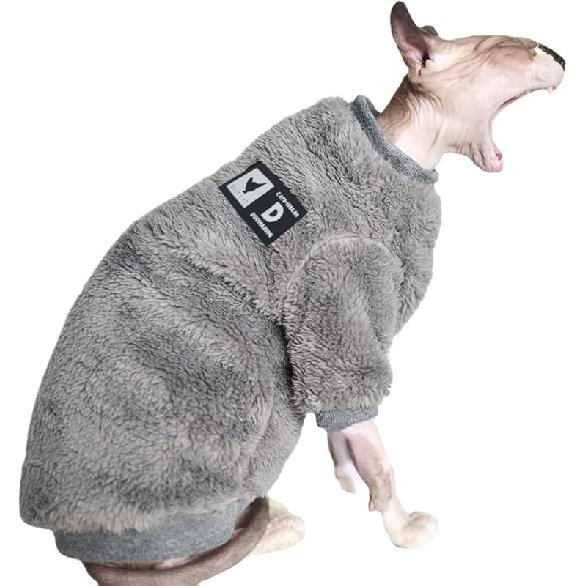 

Теплий светр для тварин одяг для кота сфінкса модна м яка котяча одяг комфорт потовщений зимовий одяг для безшерстого кота сфінкса (S) XXL