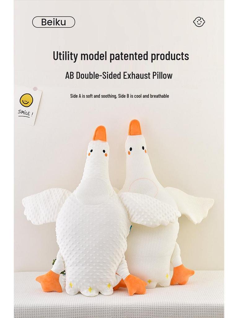 White Goose Tummy Soothing Pillow: Anti-Bloating & Colic Relief for Babies