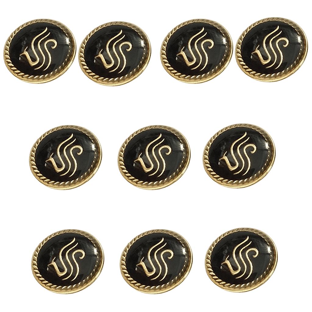 Airport Uniform Buttons Rustproof Metal Buttons Fasteners Airline Crew Buttons for Airline and Ground Crew