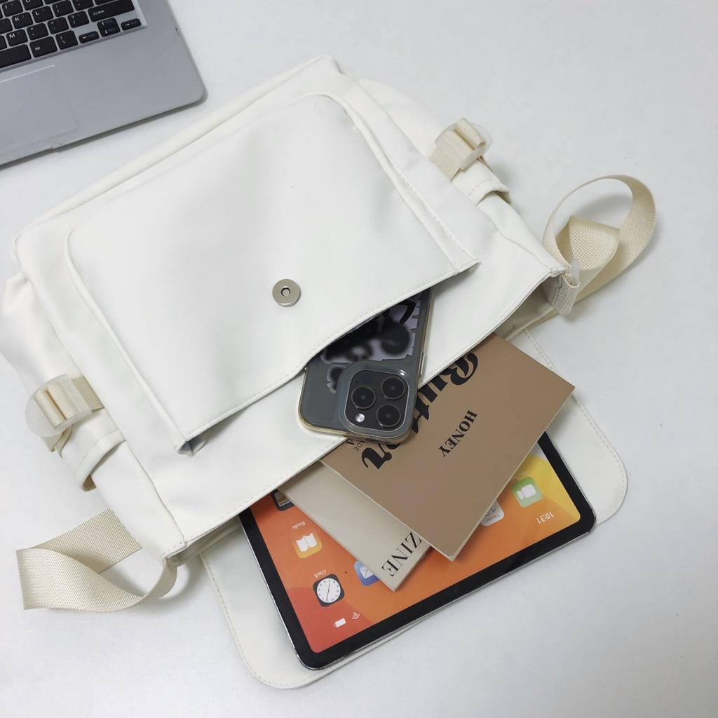 Ins College Student Messenger Bag Class Casual Backpack Shoulder Bag, Japanese Bag Female Harajuku Retro Mailman Bag Male