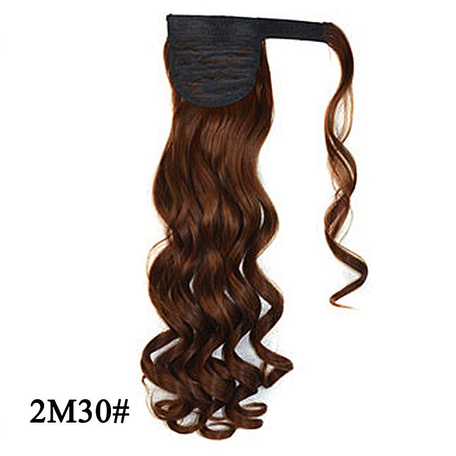 Long Wavy Ponytail Hairpiece Wrap On Clip Hair Extension High Temperature Synthetic Fiber Ponytail Fake Hair