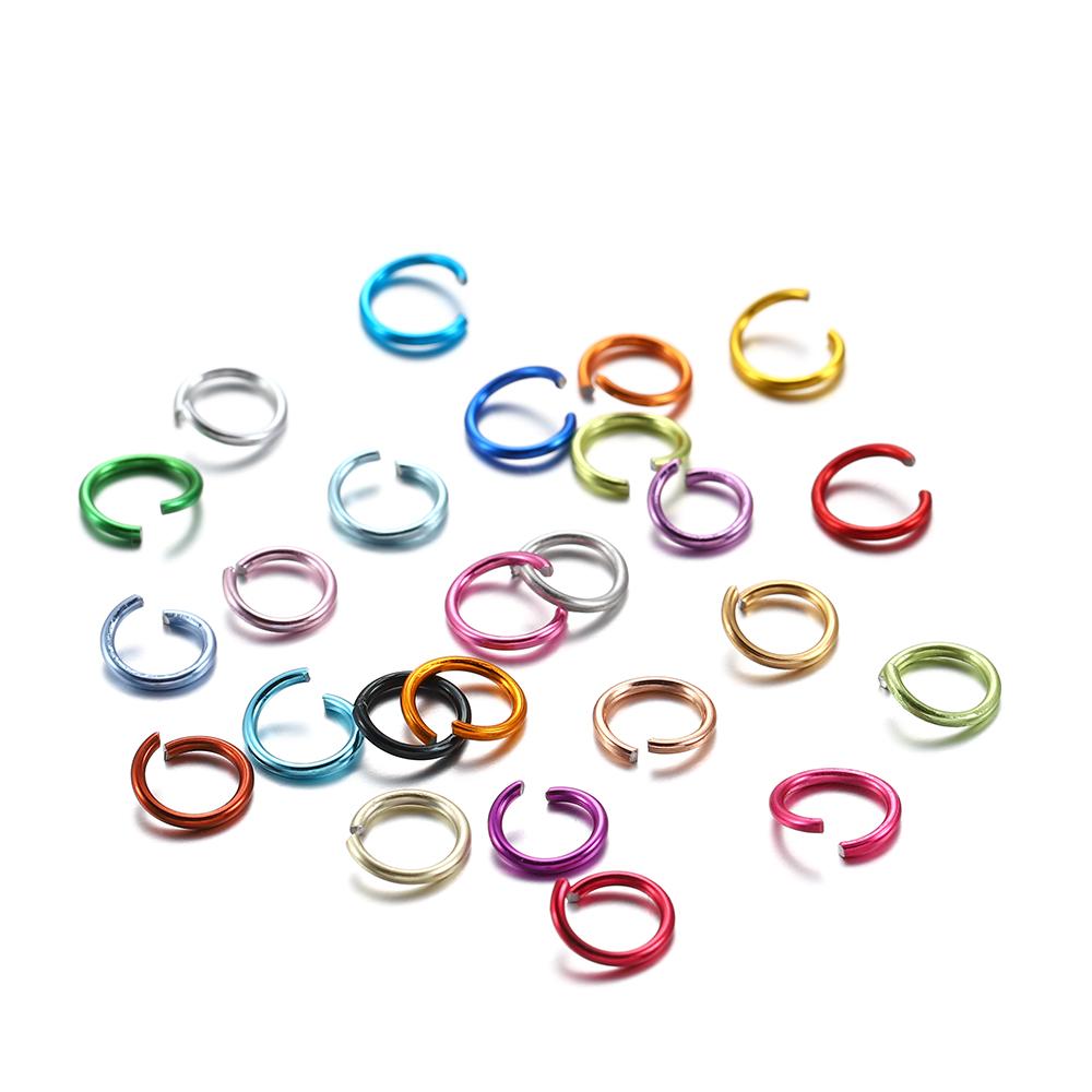 300Pcs/Lot 6 8 10 Mm Metal Colorful Open Jump Rings Split Rings Jump Rings Connectors For DIY Jewelry Making Findings Supplies
