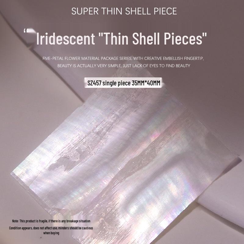 

Радужные ломтики раковины абалона для нейл-арта - Большие, глянцевые, хрупкие украшения