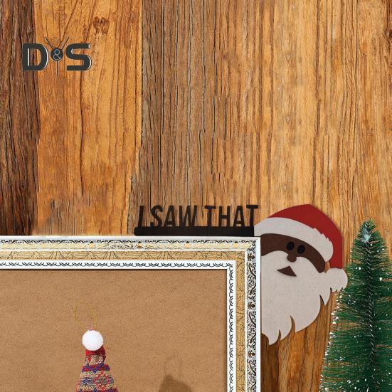 Christmas Door Topper Holiday Home Decor Felt Santa Snowman Reindeer Door Corner Frame Sign DIY Craft for Window Wall