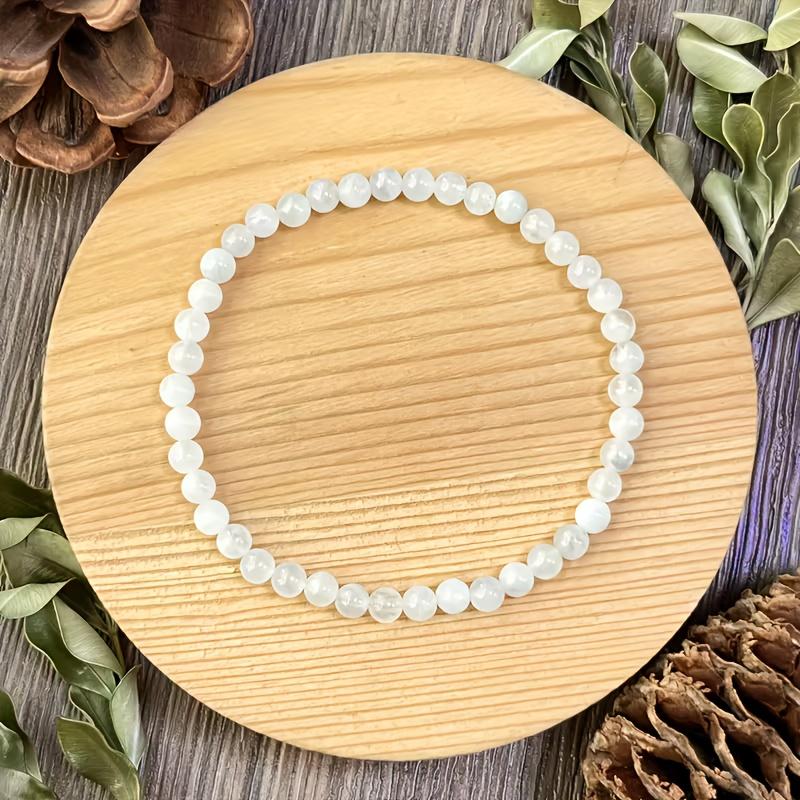 Elegant Minimalist Moonstone Beaded Bracelet, Suitable for Daily Wear Special Occasions