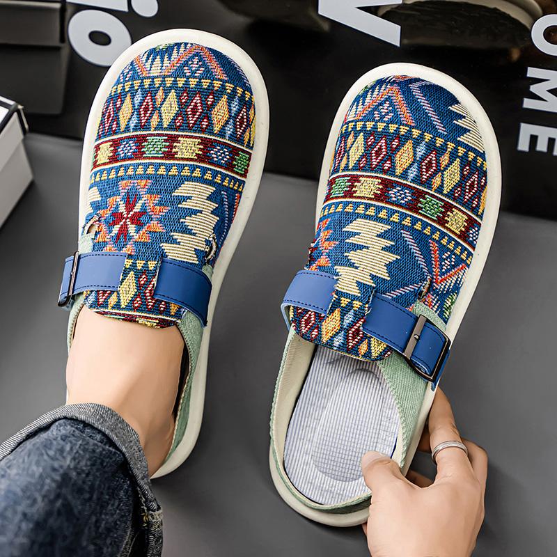 

Мужская спортивная обувь, летние мюли с открытой спиной, повседневные тапочки, кроссовки больших размеров для студентов, сандалии больших размеров 39-47 EU: 47 зелёный