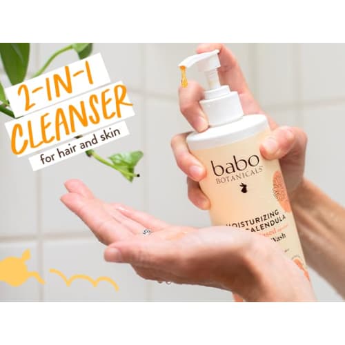 Babo Botanicals Baby Shampoo and Wash - Moisturizing - Oatmilk - 16 oz