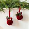 Flocked Xmas Tree Charm Reusable Xmas Tree Pendant New Christmas Supplies  Party Decoration