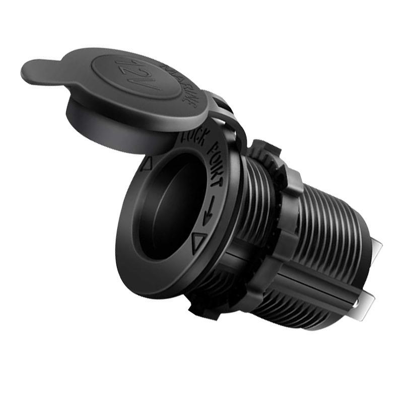Cigarette Lighter Socket 12V Waterproof Plug Car Marine Motorcycle ATV RV Lighter Power Outlet Socket Receptacle Female Seat