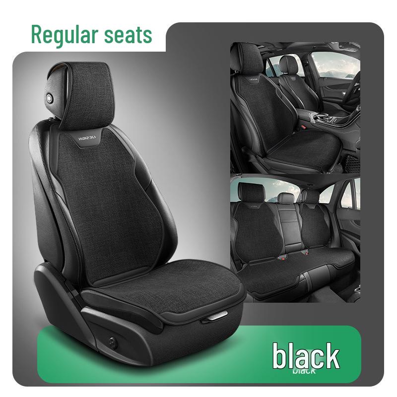 

Дышащая всесезонная льняная подушка на автомобильное сиденье с поддержкой поясницы Single-seater чёрный