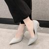 Fashion Silver Wedding Bride Shoe Woman Pumps Footwear Chic Point  Young Summer 2025 on Sale Luxury Brand High Quality Shoes for Women