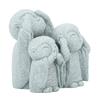Monk Buddha Statue Chinese Green Sandstone Cute Buddha Figurine 3 Little Monks Ornament for Fish   Aquarium Home Garden Decoration