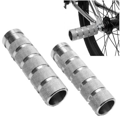 Pegi de Aço Prata para BMX 38x110mm para Eixo 3/8" Pegi para BMX