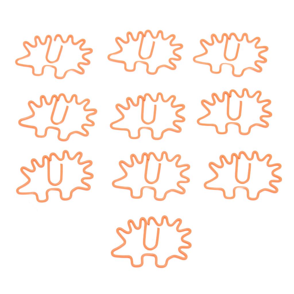 100pcs Paper Clips Portable Mini Cute Hedgehog Shape Rustproof Electroplated Metal Paper Clips For File Classification