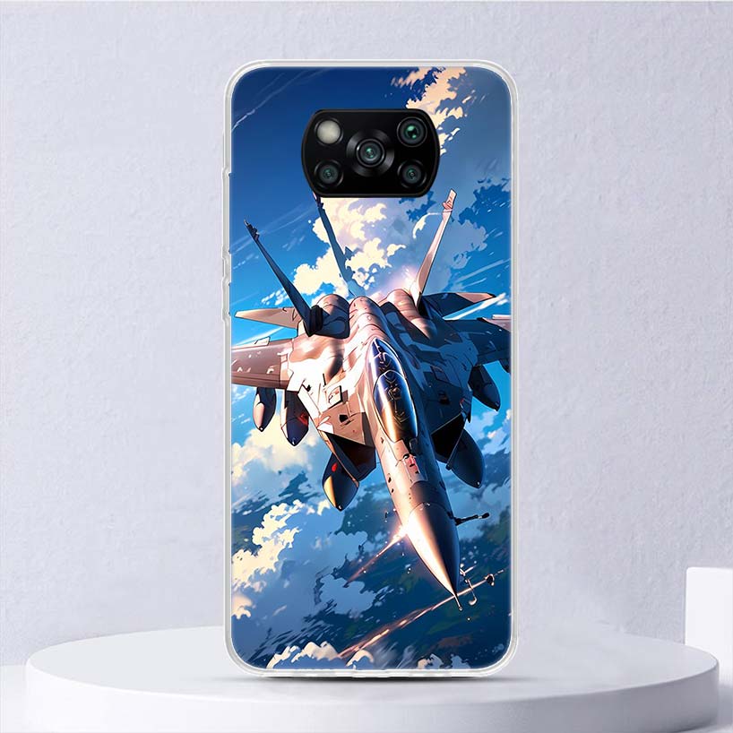 Aircraft Airplane Cool Soft Case For Xiaomi Poco X7 X6 X5 X4 X3 Nfc F7 Ultra F6 F5 Pro Phone Cover F4 Gt F3 M5S M4 M3 M5 M6 Coqu