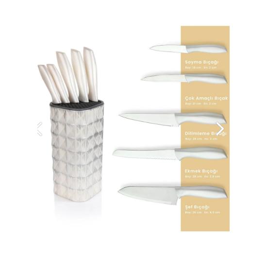 Quick Chef 6 Piece Stand Knife Set