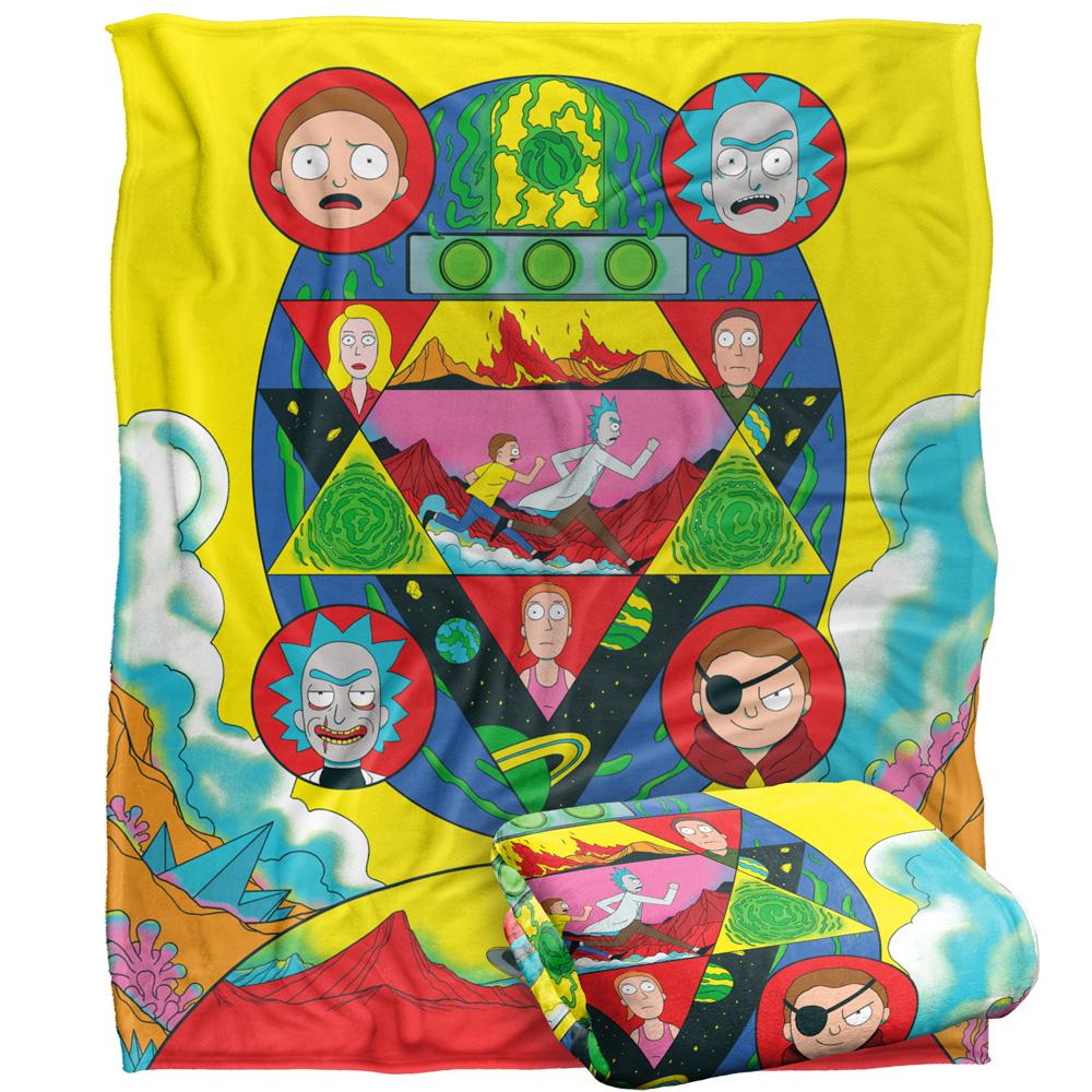 Rick And Morty Abstract Blanket