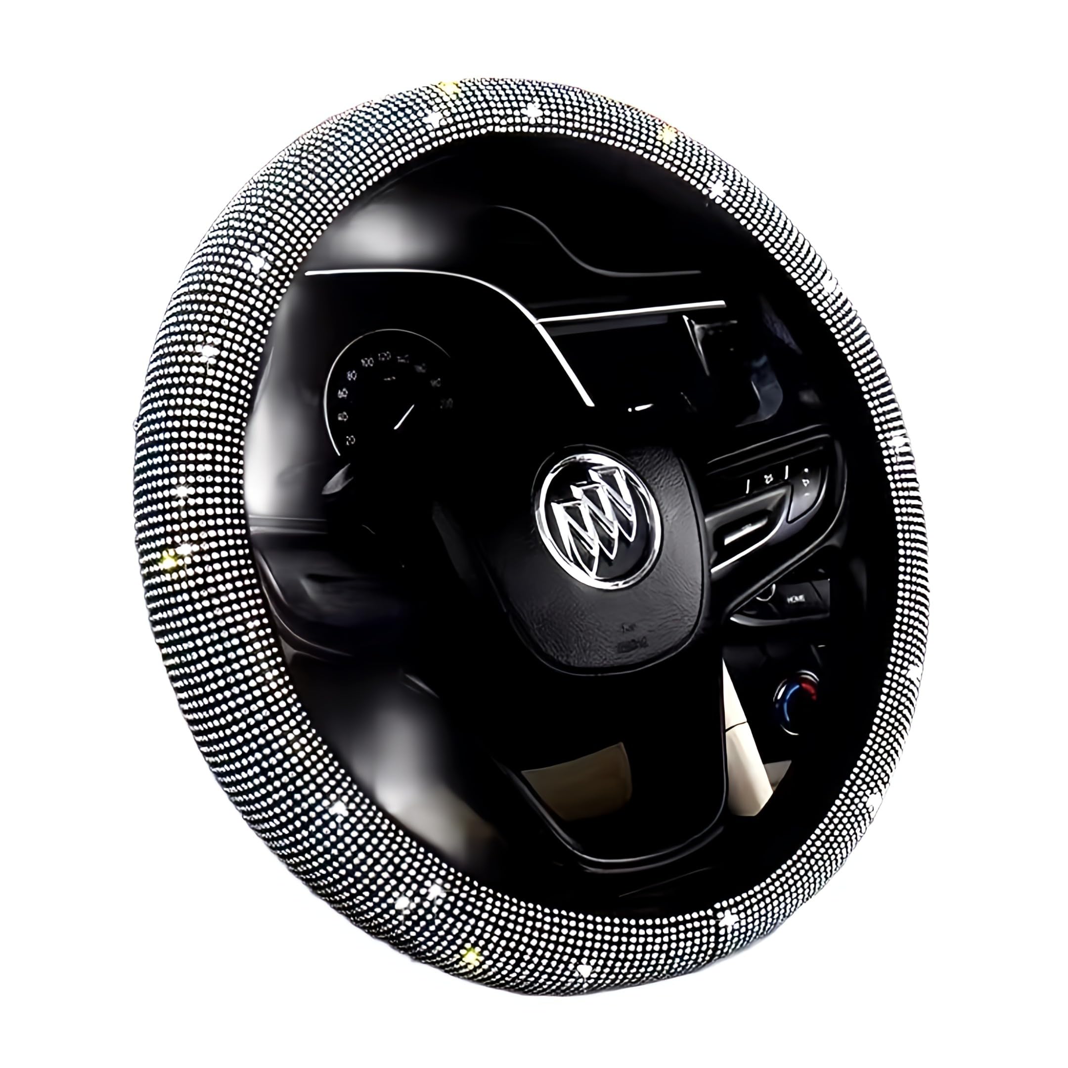 

Чехол на руль с блестящей ПУ для легкой установки украшений, кожа, 36-38 см, стильный, женский, (белый) белый