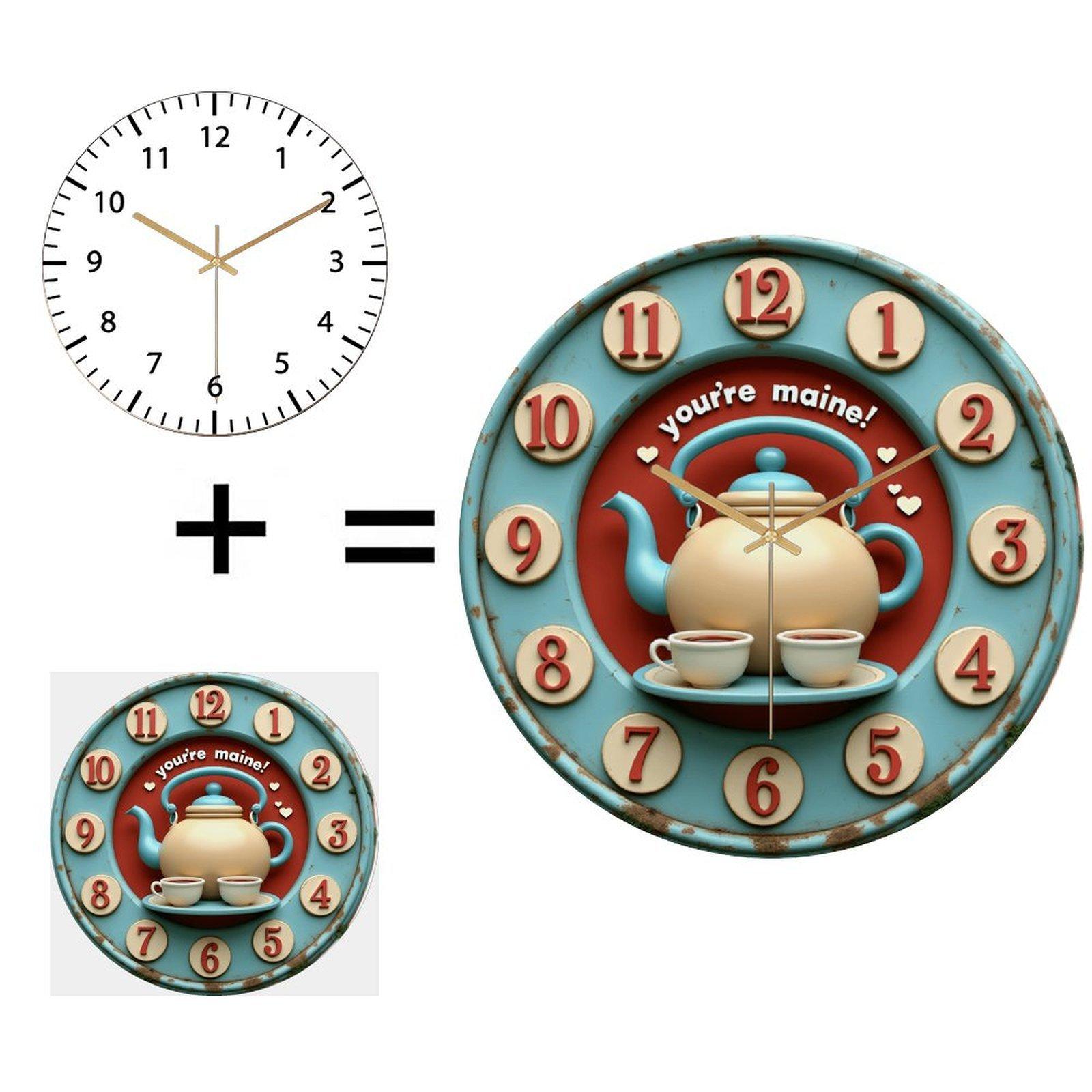 30cm Diameter Glass Wall Clock that Undergoes Stringent Final Inspection (White,12 in(30.48cm)) белый