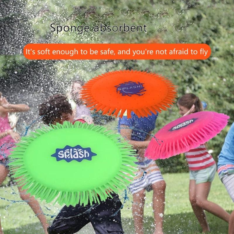 Backyard Game Outdoor Water Toy for Adults Splash Water Flying Disc Toy Water Splashing Disc for Kids In Bright Color