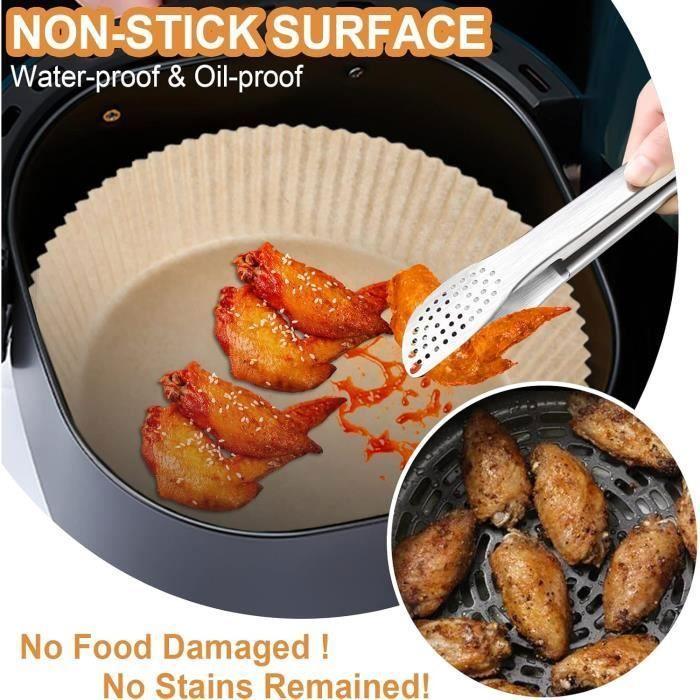 Bakplåtspapper för airfryer utan namn - 20 cm - 100 bitar - BPA-fritt - Brunt