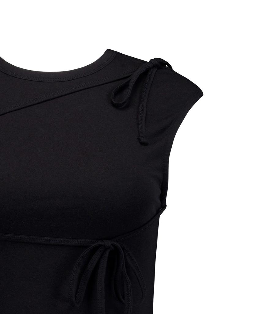 ROCKCAKE Side String Sleeveless - Black