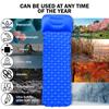 Outdoor Camping Inflatable Mat with Pillow Portable Air Mattress Nature Hike Waterproof Folding Sleeping Mat for Travelling
