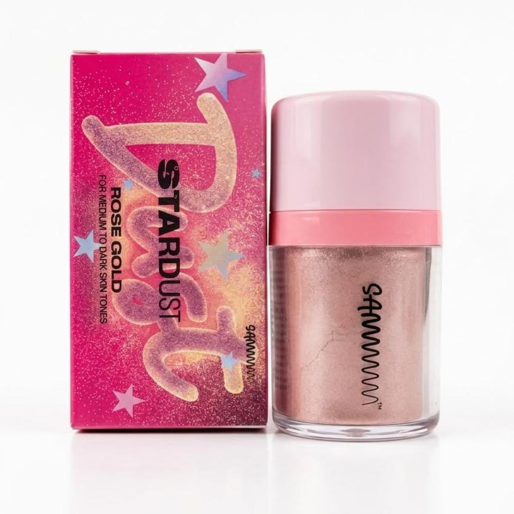 Sammmm Stardust Fragranced Body Glitter Powder 12.5 ml | Lightweight & Buildable Body & Face Shimmer for Women | Non-Cakey & Glowing Finish | Tal