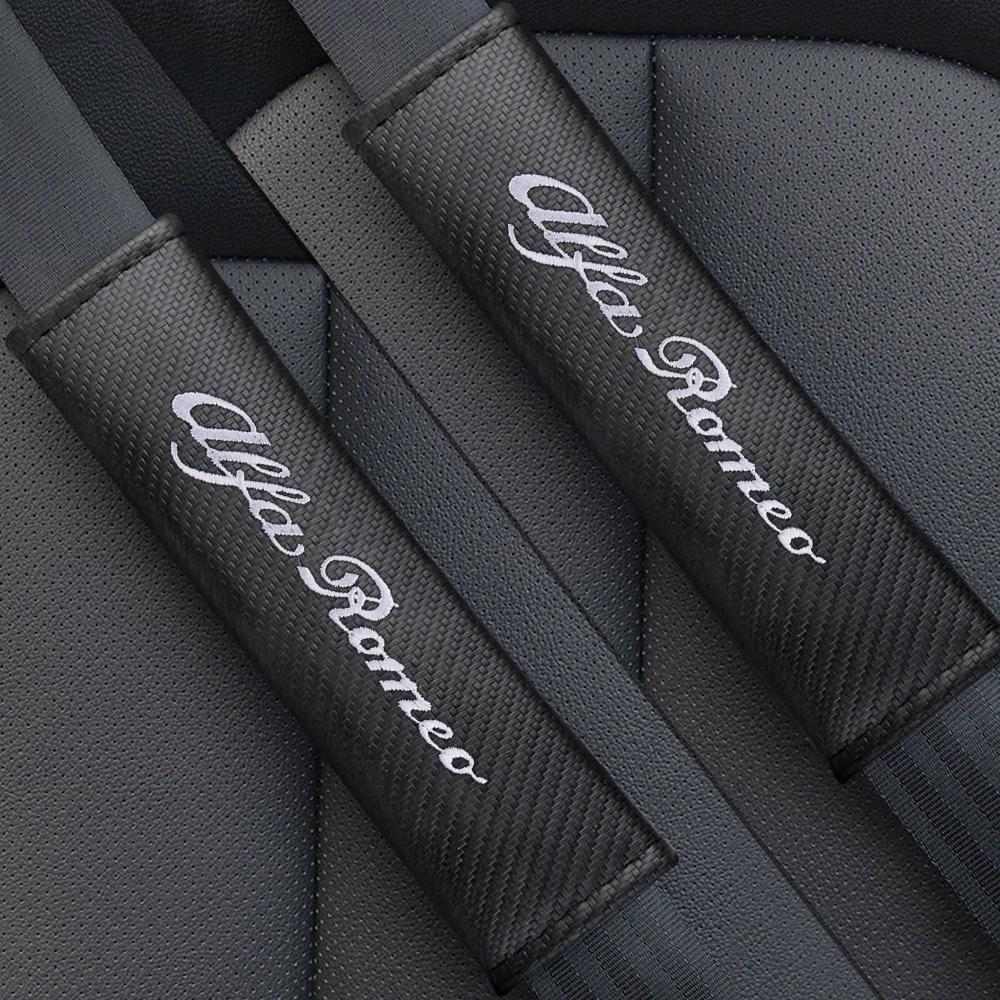 Car Stickers For Alfa Romeo Car Shoulder Cover Cushion Seat Belt Pad Seat Belt Cover For Alfa Romeo Giulia 156 MiTo Stelvio Spor