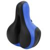 Mountain Bike Saddle Comfortable Microfiber Leather HollowCarved Spring Bike Saddle Seat(Black Blue