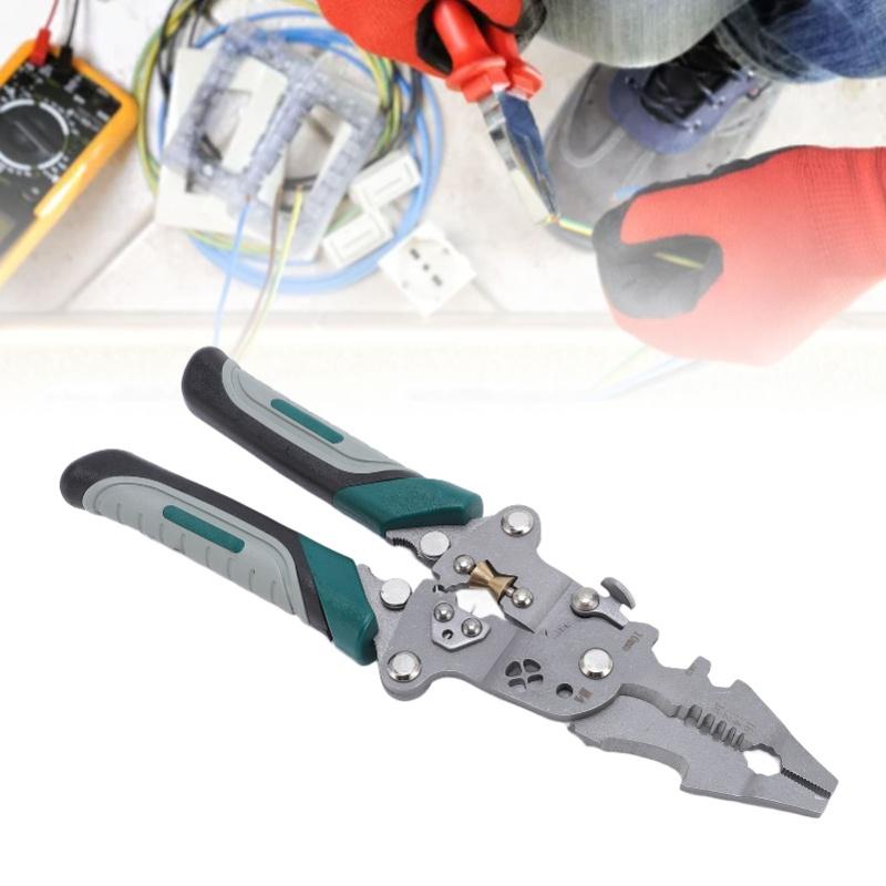 16 In 1 Foldable Wire Stripper Multifunctional Wire Stripping Plier Cable Cutter Crimper Tool For Electrical Connectors