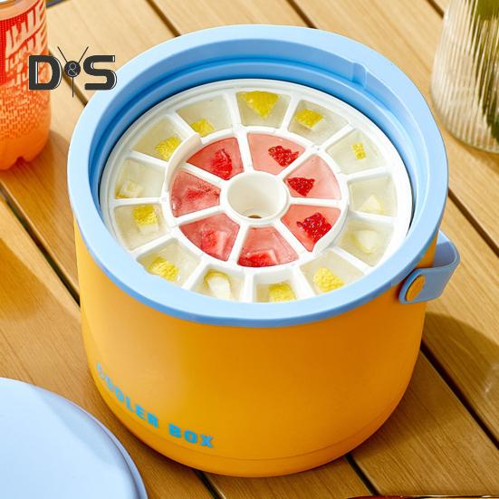 Ice Bucket Ice Cube Tray with Lid & Bin Efficient Ice Making Mold for Freezer Easy Release Reusable Ice Cube Maker for Drinks Coffee