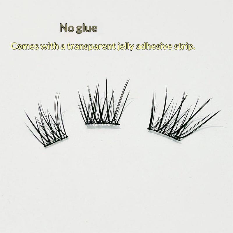 Natural And Realistic Large-Capacity Glue-Free False Eyelashes Curled In Sections Long-Lasting And Durable