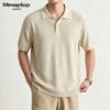 MMOPTOP Men's Linen Blend Knit Polo Shirt