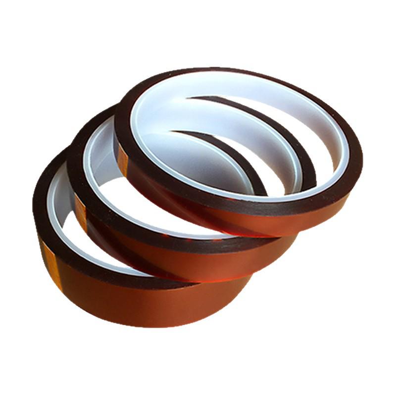 High-Temp Gold Finger Silicone Polyimide Tape, Insulating Brown, 33m.