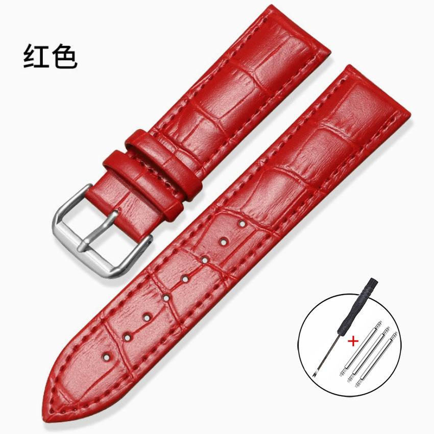 Genuine Leather Watch Strap Soft Business Wristwatch Band 12/14/16/18/19/20/21/22/24mm Universal Bracelet Belt with Pin Buckle