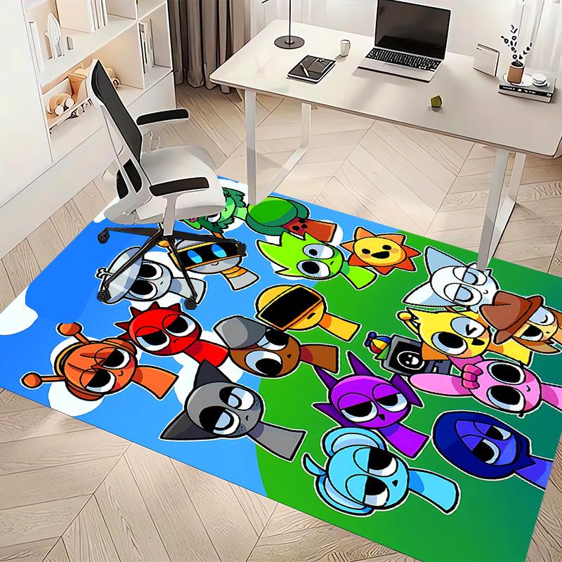 Sprunki1 Printed Absorbent Washable Carpet, Non-Slip Bathroom Mats, Kitchen Rugs, Yoga Mat,Living Room Entrance, Camping Picnic Rugs