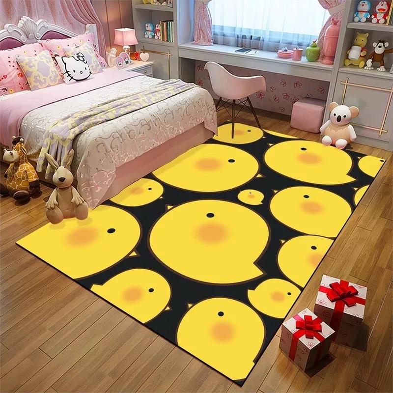 Cartoon Mattress Living Room Floor Mats Home Floor Mats Room Decoration Duckling Carpet Teenage Girls Bedroom Carpet Alfombra