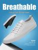 2024 Spring Men's Trendy Genuine Leather Breathable Lace-up Casual Sneakers, Large Size Available