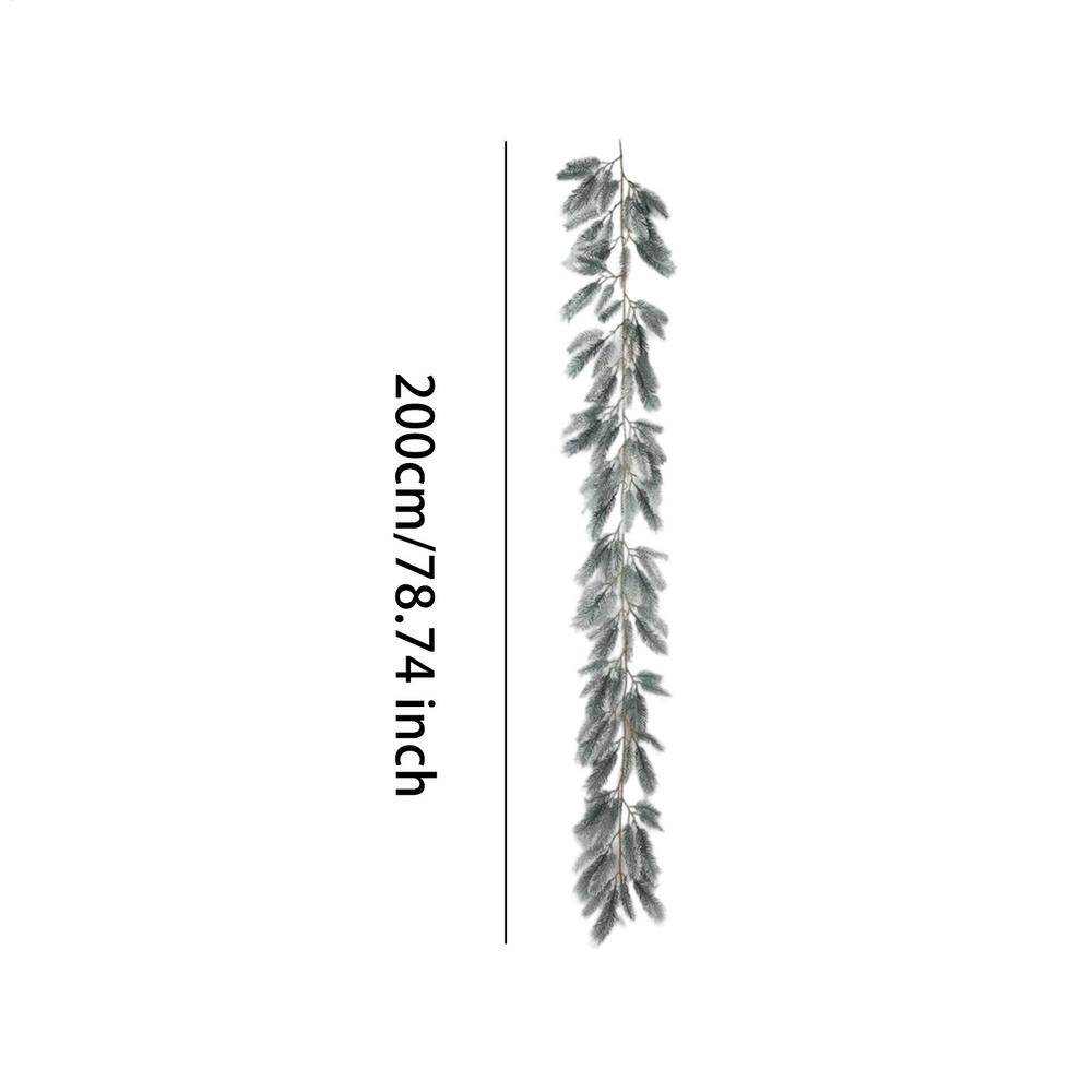 

Pine Branches 78.74in Green Plant Fake Cedar Soft Christmas Stems for Home Patio Living Room Outdoor Garden Yard Wall