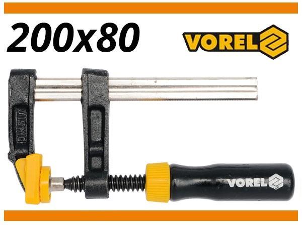 Carpenter's clamp 80x200mm 37106 VOREL