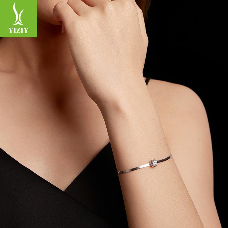 50 Points Moissanite Romantic Flower Bud Bracelet, Light Luxury And High-End S925 Sterling Silver Bracelet Jewelry.