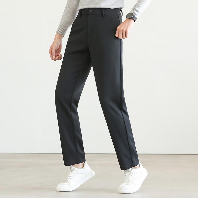 FAPAI Men's Wool Blend Anti-bacterial Business Casual Pants