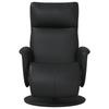 VidaXL Fauteuil inclinable avec repose-pieds noir similicuir 356549