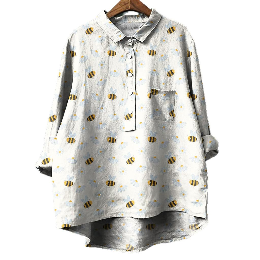 2025 European & American Casual Holiday Long-Sleeve Hawaiian Print Shirt