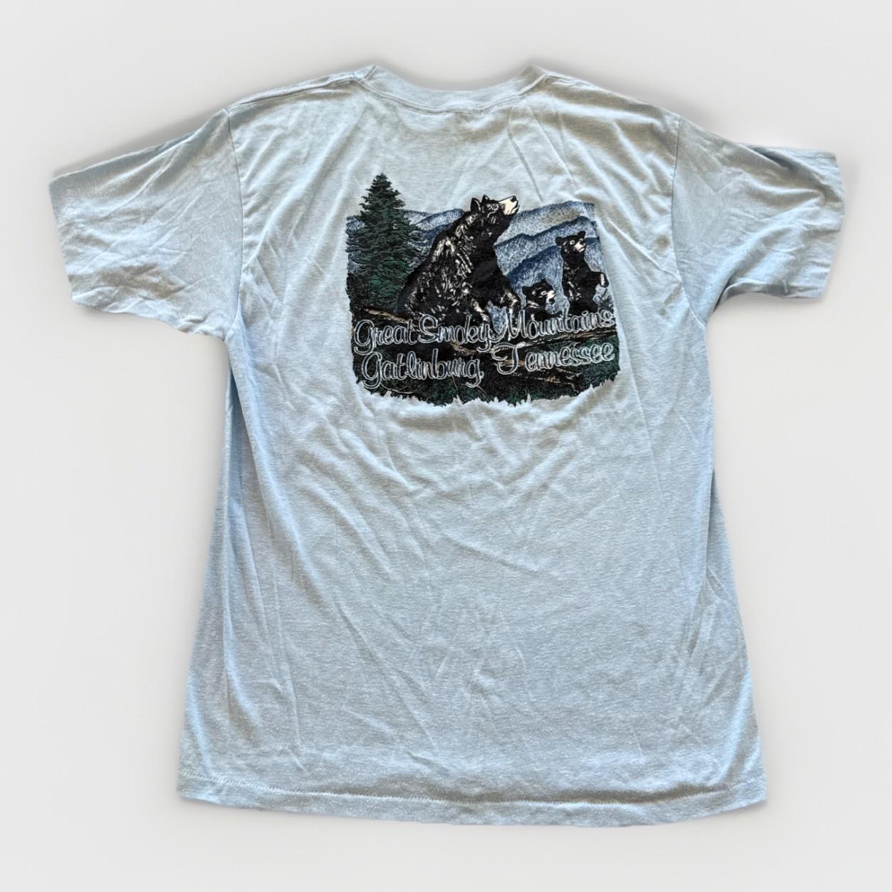 Vintage Great Smoky Mountains Shirt Mens M Gatlinburg Tennessee Bear 80s 90s S