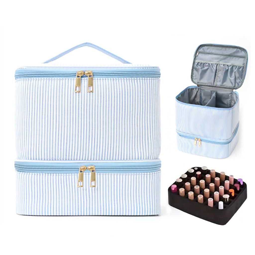 Double Layer Bubble Mesh Makeup Bag With Large Capacity For Daily Use Women And Men