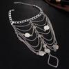 2 Pcs Tassel Tassel Ankle Chain Multi-layer Instep Chain Temperament Anklet with Pendant  Women