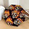 1pc Skulls Fire Pattern Umbrella Design Automatic Opening and Closing Umbrella, High-quality Travel Umbrella, Lightweight and Portable,