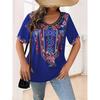 Plus Size Women's T-Shirt Boho Harajuku Graphic Print Summer Short Sleeve Casual Tops Street Fashion T-Shirt Female Clothing